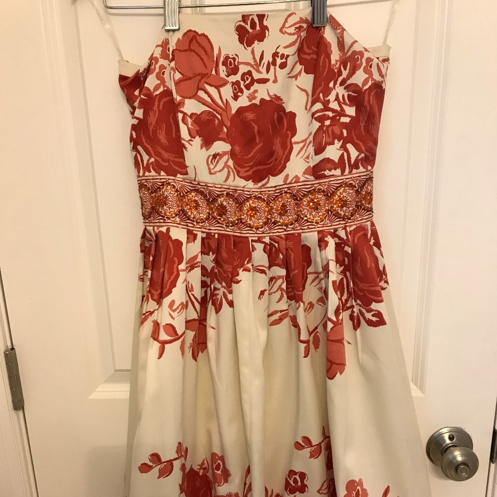 Forever 21 Strapless Floral Bubble Hem Dress